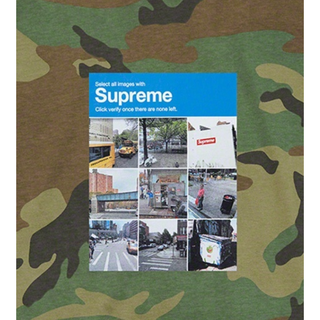 Supreme Verify Tee Woodland Camo