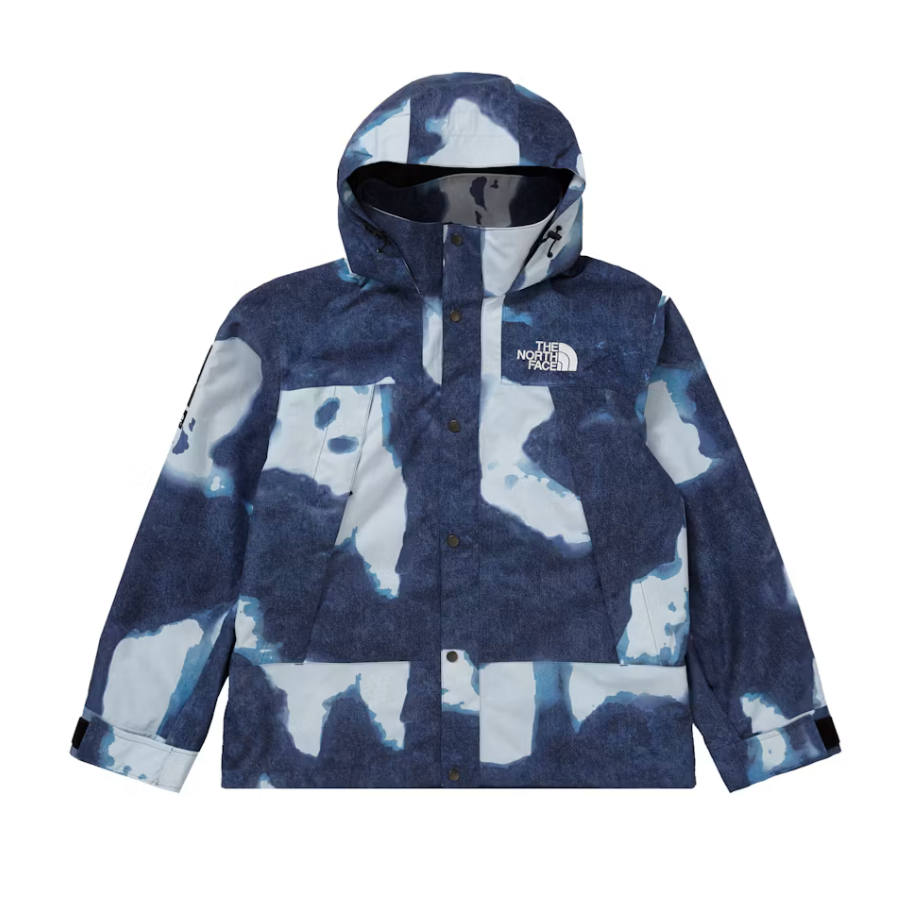 Supreme The North Face Bleached Denim Print Mountain Jacket
