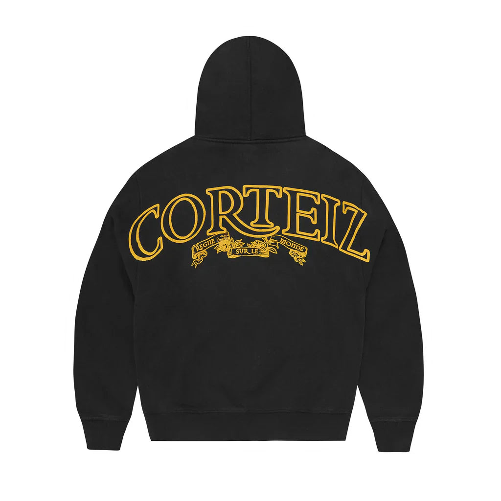 Corteiz Superior Royale Zip Hoodie [Black/Yellow]