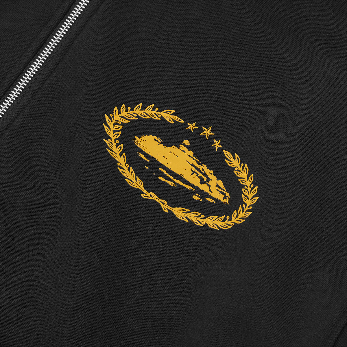 Corteiz Superior Royale Zip Hoodie [Black/Yellow]