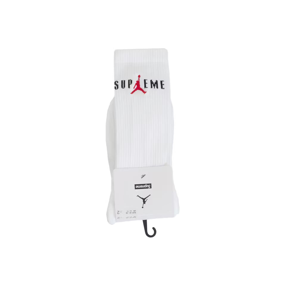 Supreme Jordan Crew Socks White