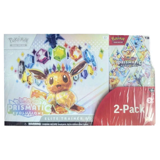 2025 Pokémon Scarlet & Violet Pristmatic Evolutions Elite Trainer Box + Booster Costco Bundle