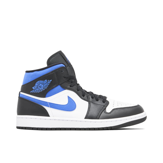 Jordan 1 Mid White Black Royal by Jordan's in Shoes. Available at KershKicks for £110.00. A must-have for fans of Jordan's looking to elevate their style with this Shoes.