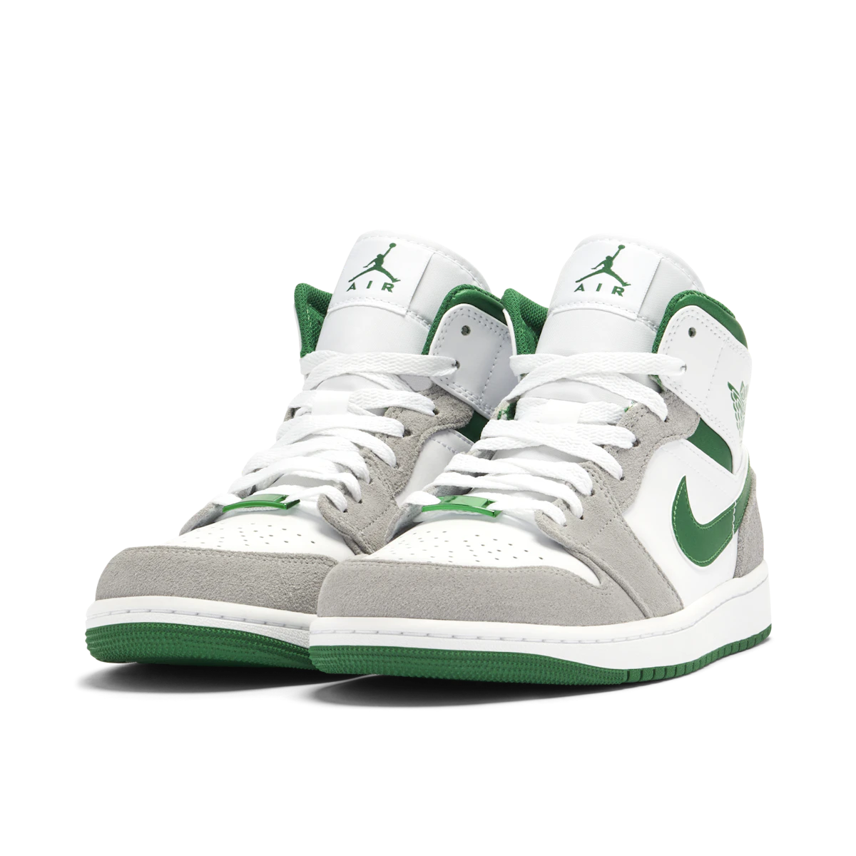 Jordan 1 Mid SE White Pine Green Smoke Grey (GS) by Jordan's in Shoes. Available at KershKicks for £135.00. A must-have for fans of Jordan's looking to elevate their style with this Shoes.