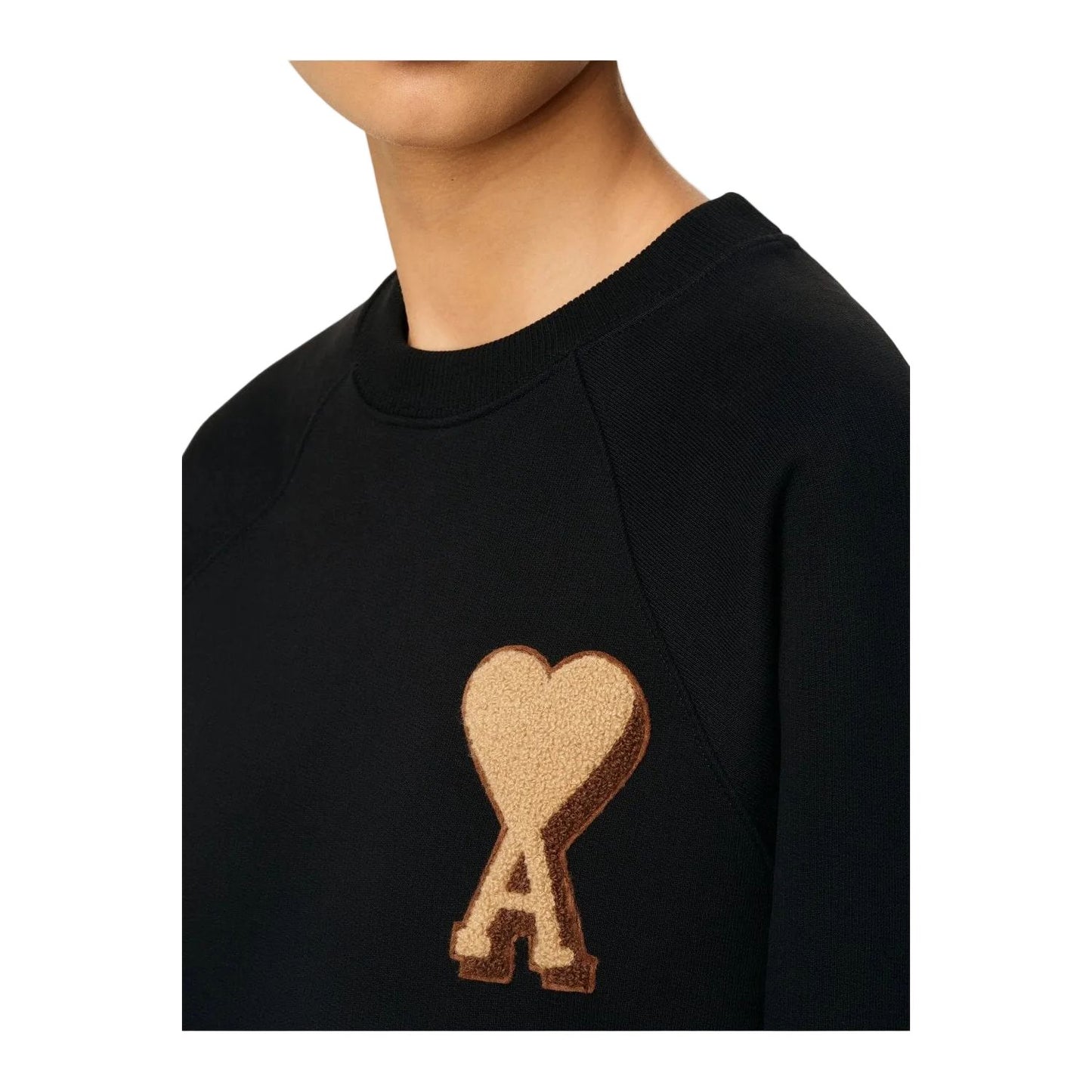 AMI Paris Ami De Coeur Patch Sweatshirt Black