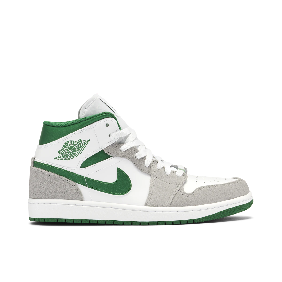 Jordan 1 Mid SE White Pine Green Smoke Grey (GS) by Jordan's in Shoes. Available at KershKicks for £135.00. A must-have for fans of Jordan's looking to elevate their style with this Shoes.