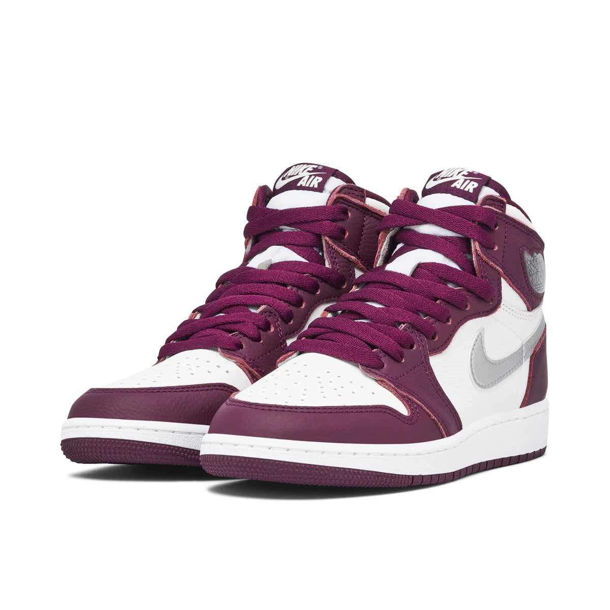 Jordan 1 Retro High OG Bordeaux (GS) by Jordan's in Shoes. Available at KershKicks for £145.00. A must-have for fans of Jordan's looking to elevate their style with this Shoes.