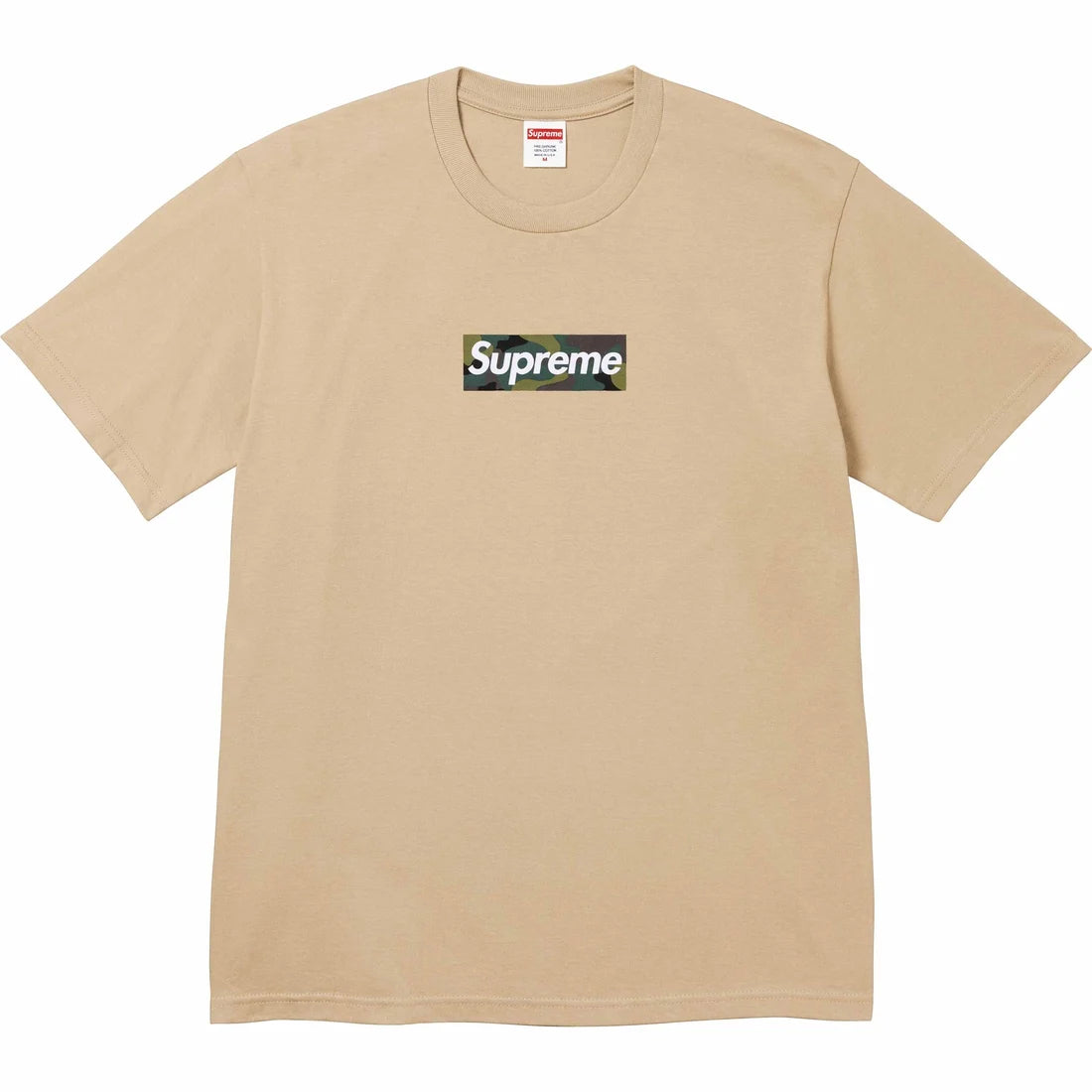 Supreme Box Logo Tee (FW23) Khaki by Supreme in . Available at KershKicks for £110.00. A must-have for fans of Supreme looking to elevate their style with this T-Shirt.