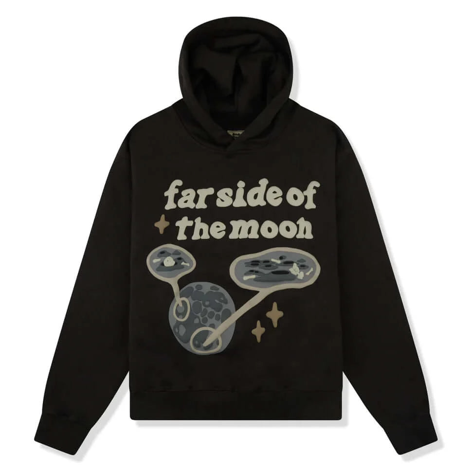 Broken Planet Market Far Side Of The Moon Hoodie - Soot Black by Broken Planet Market in Clothing. Available at KershKicks for £225.00. A must-have for fans of Broken Planet Market looking to elevate their style with this Hoodie.