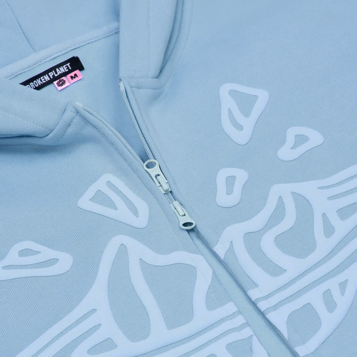 Broken Planet Market Sky Blue Zip Up Hoodie Sky Blue