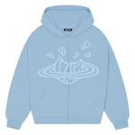Broken Planet Market Sky Blue Zip Up Hoodie Sky Blue