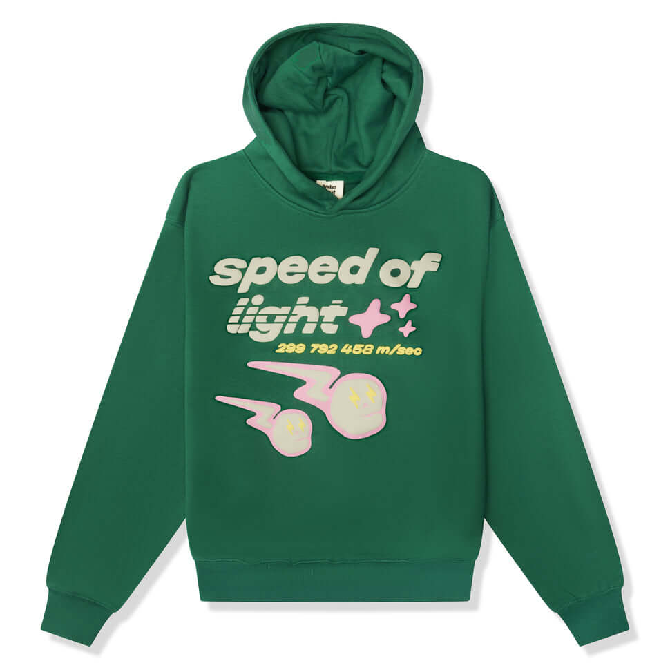 Broken Planet Market Speed Of Light Hoodie Malachite Green by Broken Planet Market in Uncategorized. Available at KershKicks for £170.00. A must-have for fans of Broken Planet Market looking to elevate their style with this Hoodie.