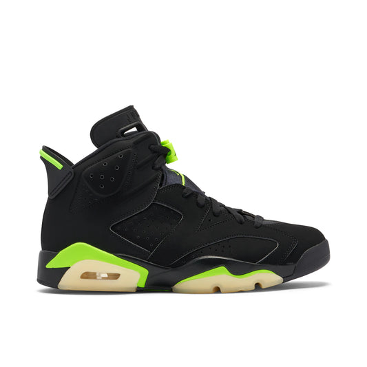 Jordan 6 Retro Electric Green by Jordan's in Shoes. Available at KershKicks for £275.00. A must-have for fans of Jordan's looking to elevate their style with this Shoes.