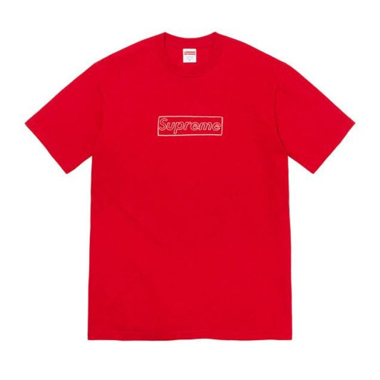 Supreme KAWS Chalk Logo Tee Red