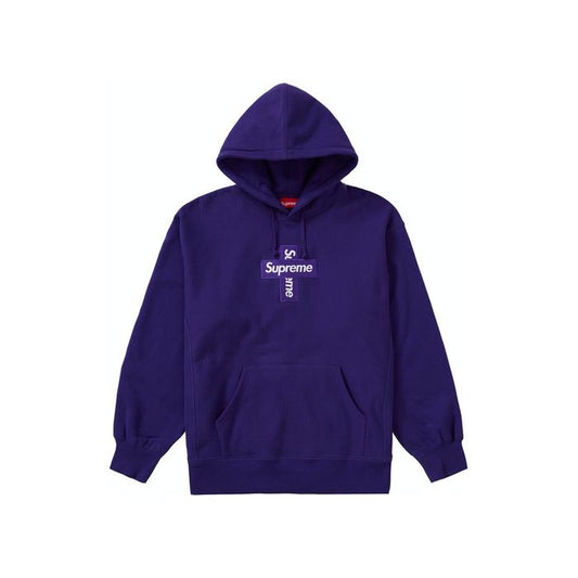 Supreme Cross Box Logo Hooded Sweatshirt Purple by Supreme from £350.00