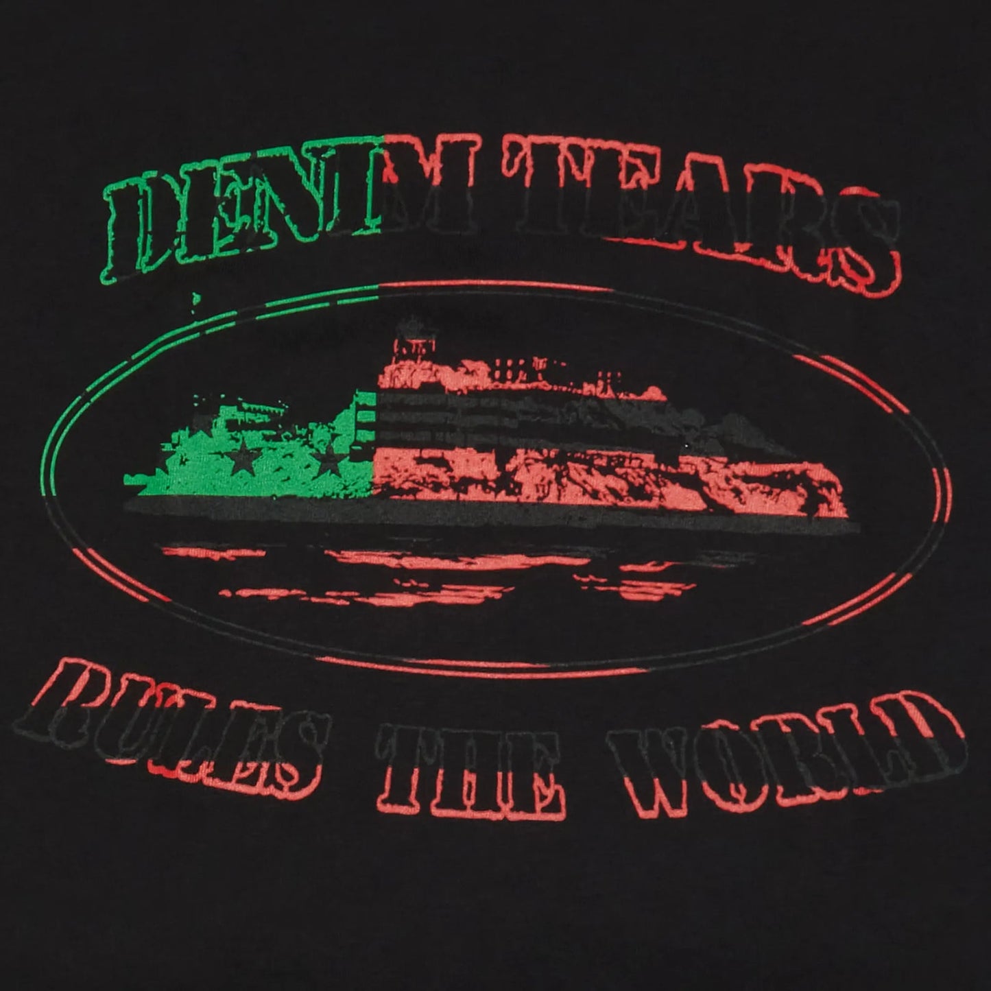 Corteiz x Denim Tears Alcatraz T-Shirt Black