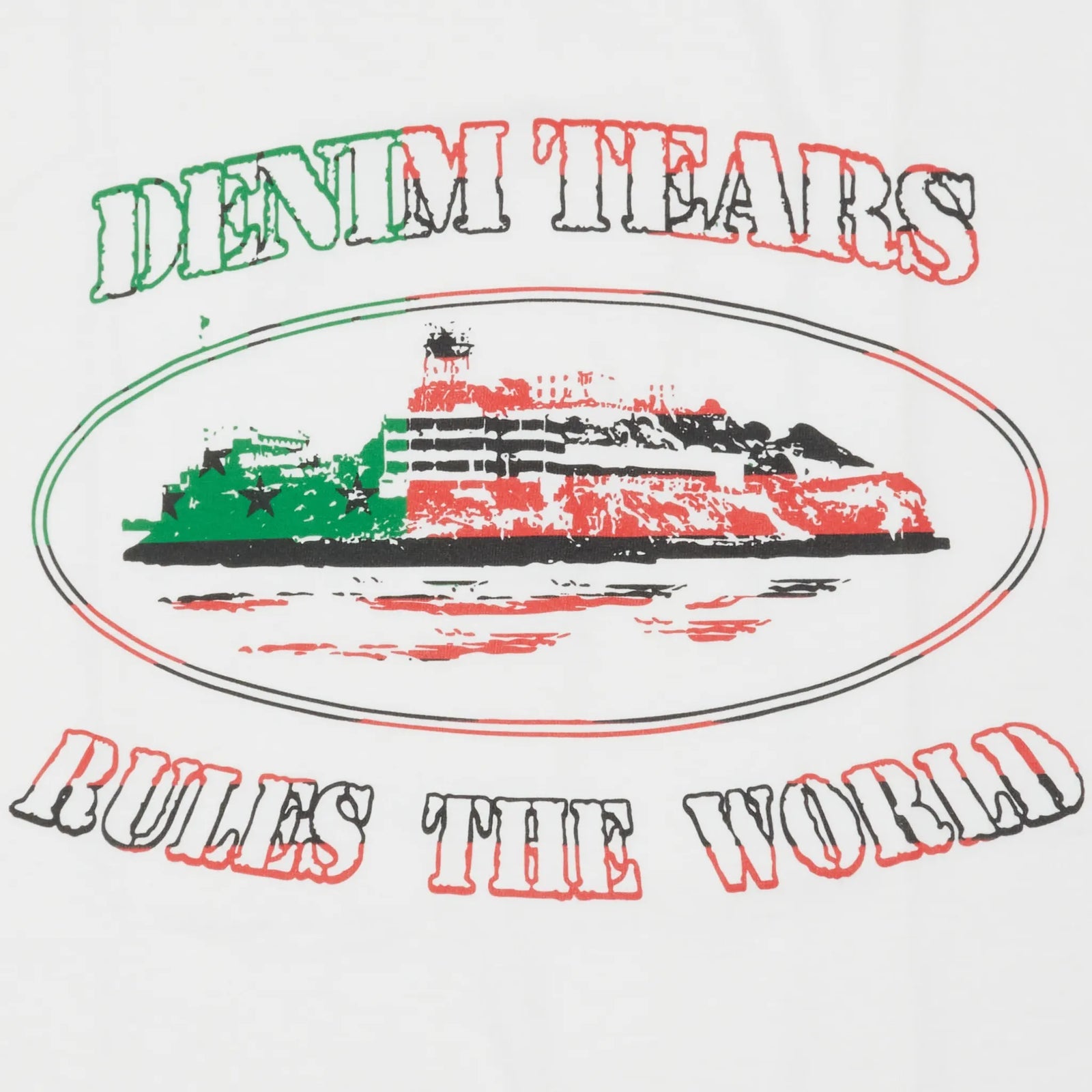 Corteiz x Denim Tears Alcatraz T-Shirt White | Corteiz | KershKicks