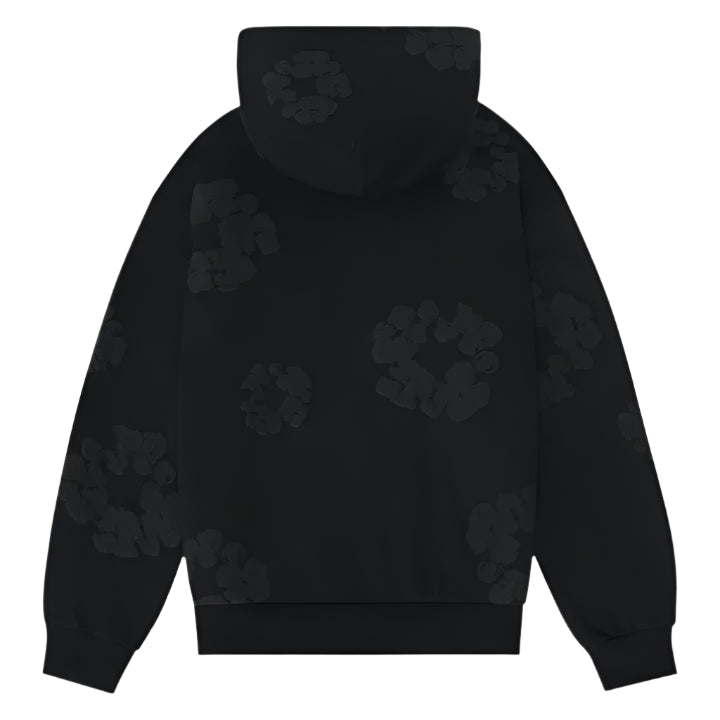 Denim Tears Cotton Wreath Hoodie Black Monochrome | Denim Tears 