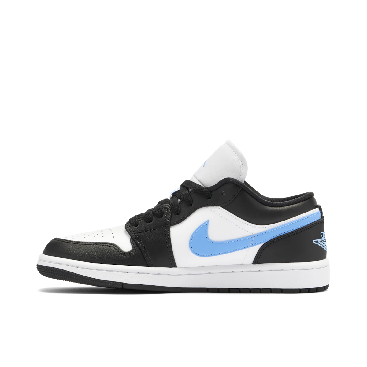 Jordan 1 Low Black University Blue White (W) by Jordan's in Shoes. Available at KershKicks for £175.00. A must-have for fans of Jordan's looking to elevate their style with this Shoes.