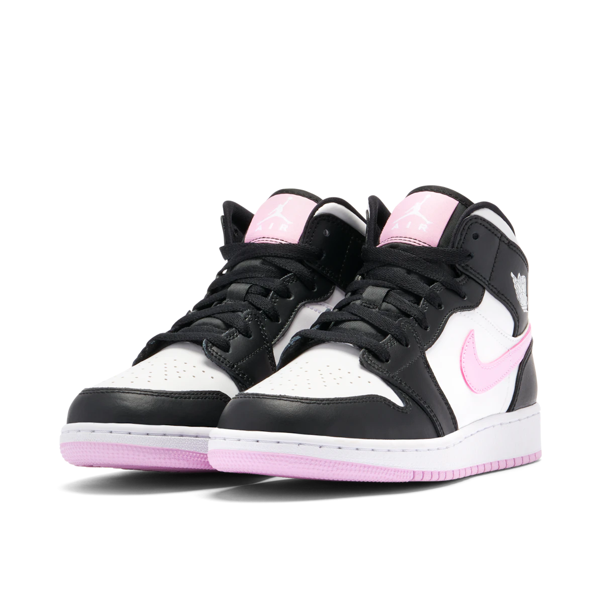 Jordan 1 Mid White Black Light Arctic Pink (GS) by Jordan's in Shoes. Available at KershKicks for £200.00. A must-have for fans of Jordan's looking to elevate their style with this Shoes.