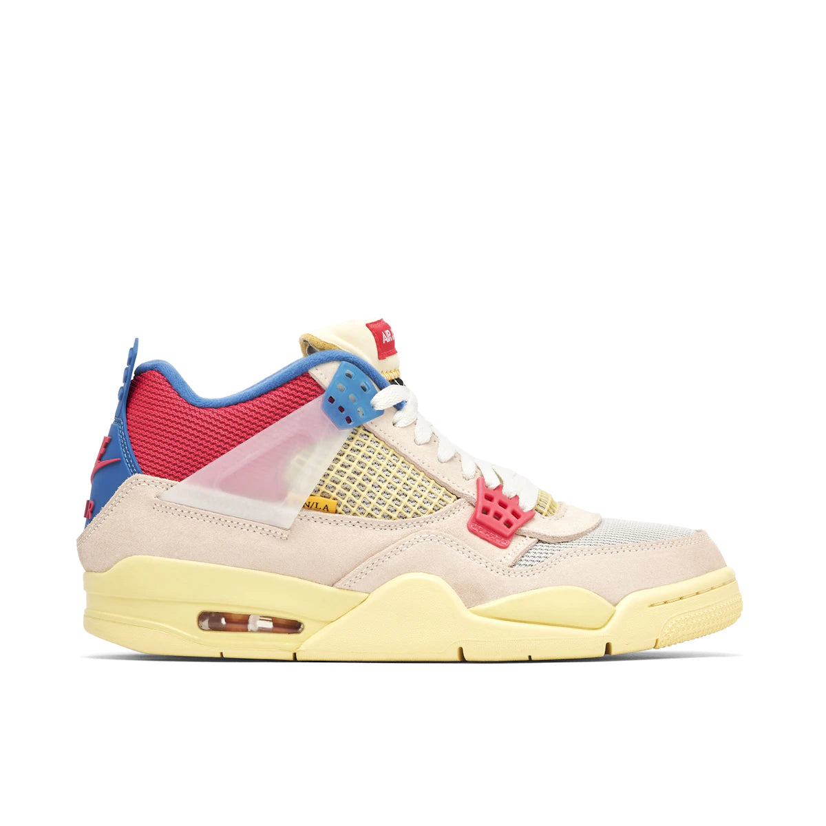 Jordan 4 Retro Union Guava Ice by Jordan's in Shoes. Available at KershKicks for £885.00. A must-have for fans of Jordan's looking to elevate their style with this Shoes.