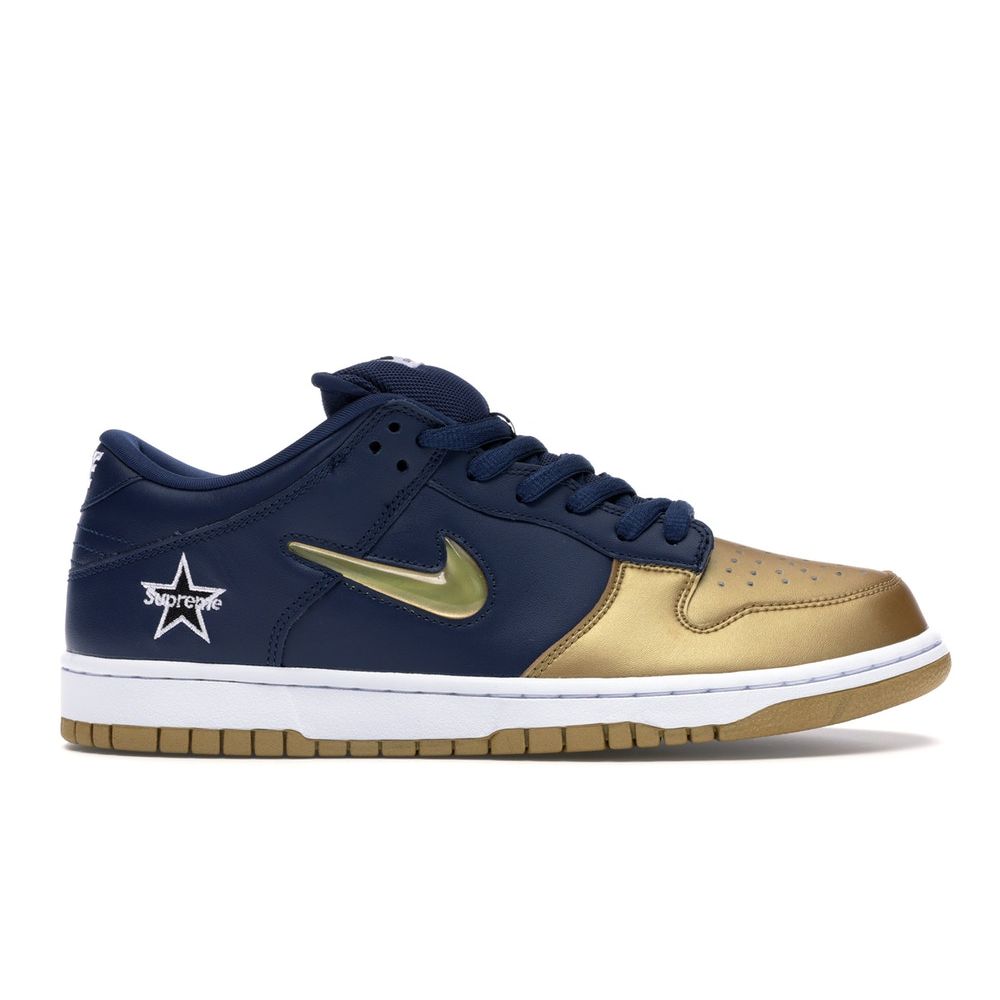 Nike SB Dunk Low Supreme Jewel Swoosh Gold