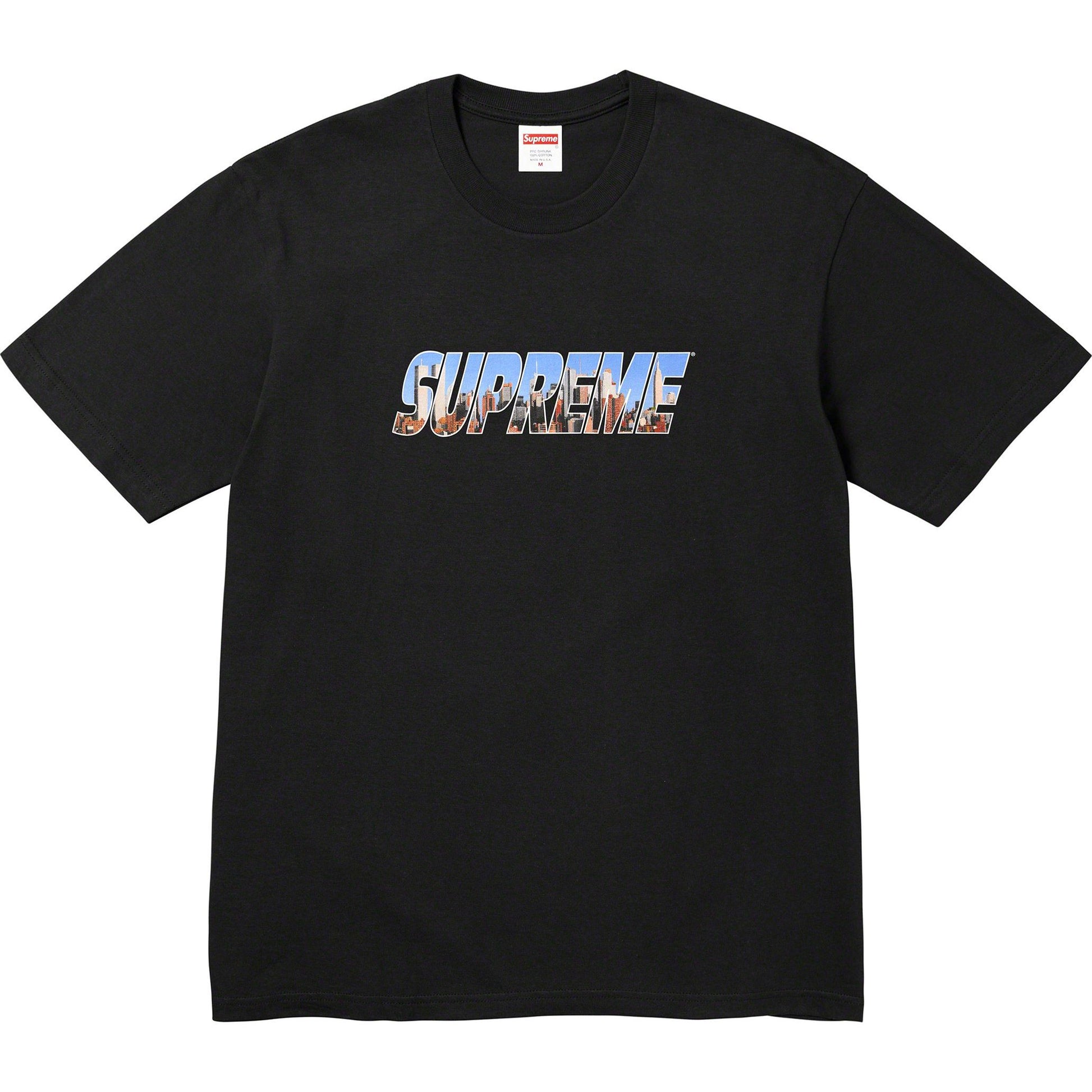 Supreme Gotham Tee Black by Supreme in . Available at KershKicks for £85.00. A must-have for fans of Supreme looking to elevate their style with this T-Shirt.