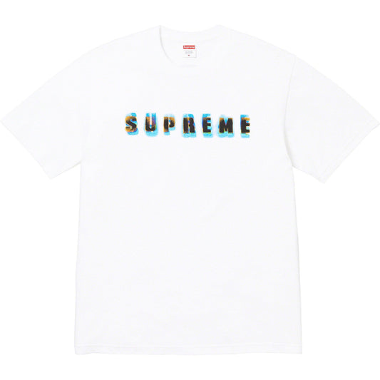 Supreme Stencil Tee White by Supreme in . Available at KershKicks for £85.00. A must-have for fans of Supreme looking to elevate their style with this T-Shirt.