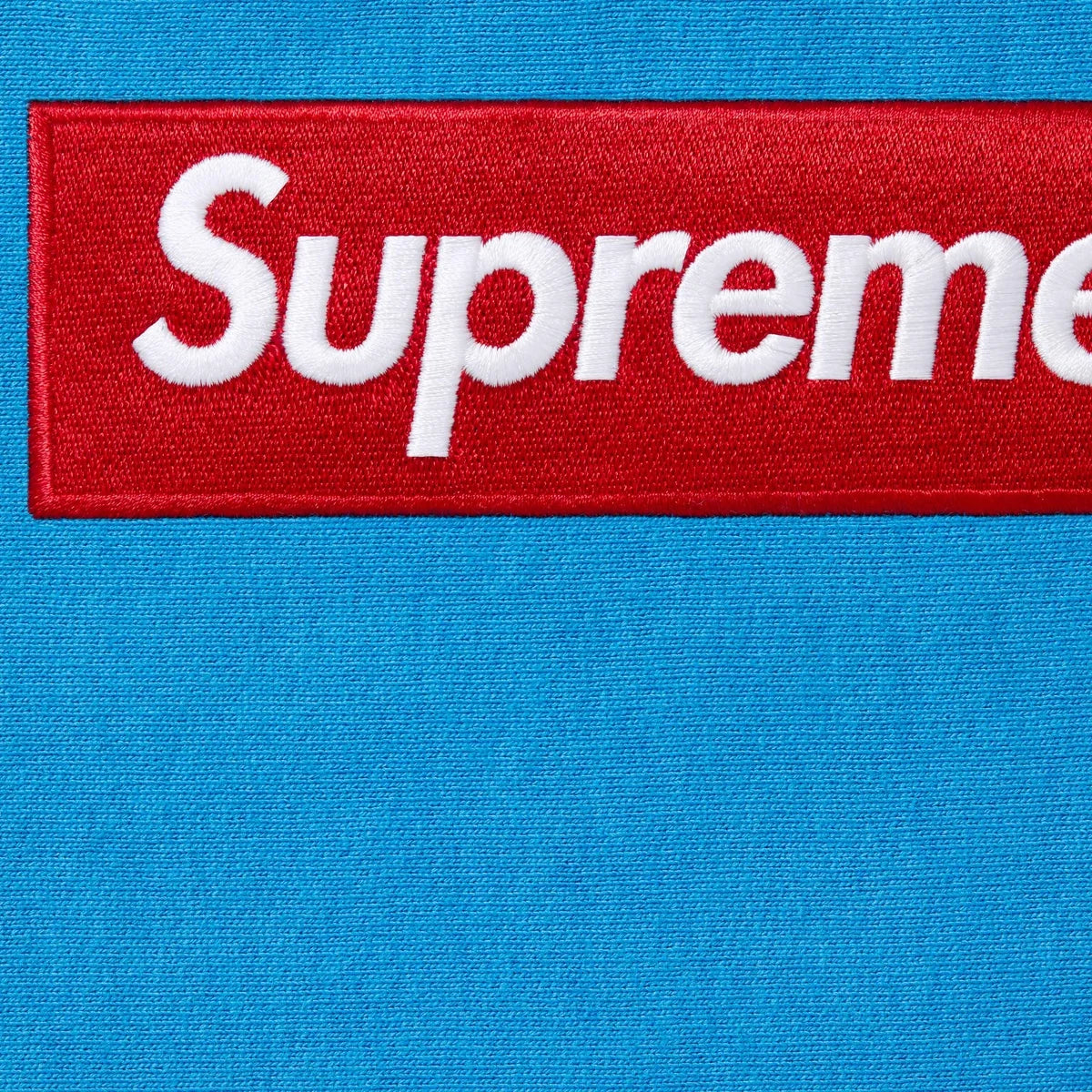 Supreme Box Logo Hooded Sweatshirt Cyan
