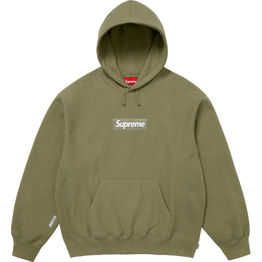 Supreme Box Logo Hooded Sweatshirt Light Olive