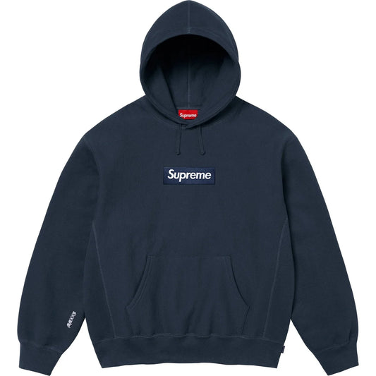 Supreme Box Logo Hooded Sweatshirt Navy