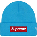 Supreme New Era Box Logo Beanie Cyan