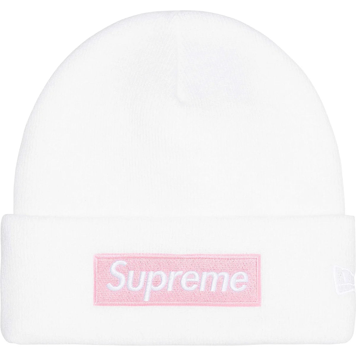 Supreme New Era Box Logo Beanie White