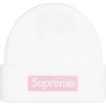 Supreme New Era Box Logo Beanie White