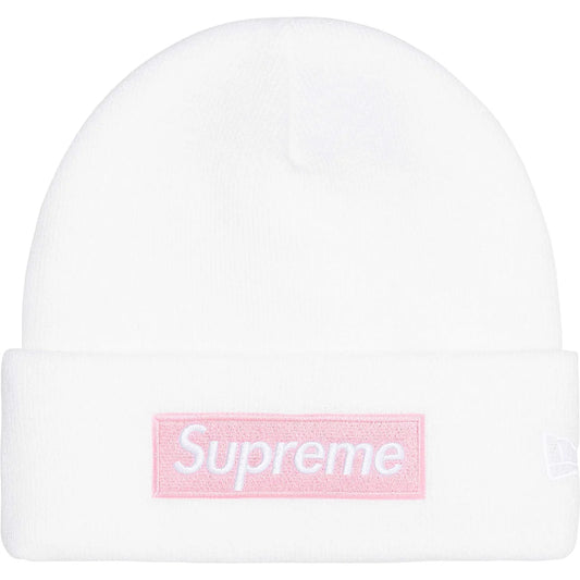 Supreme New Era Box Logo Beanie White