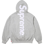 Supreme Satin Appliqué Hooded Sweatshirt (FW25) Heather Grey