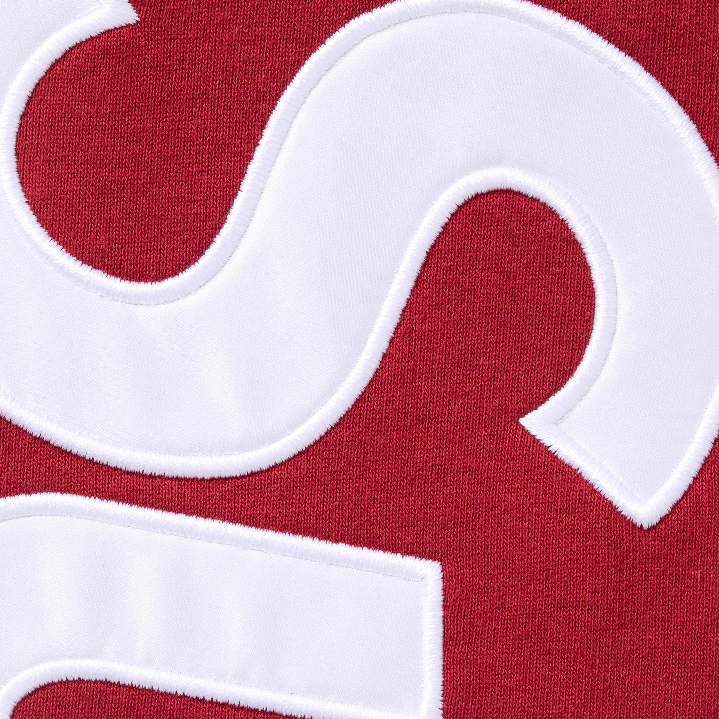 SUPREME SATIN APPLIQUÉ SWEATPANT DARK RED