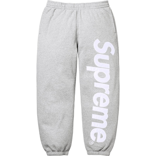 SUPREME SATIN APPLIQUÉ SWEATPANT HEATHER GREY