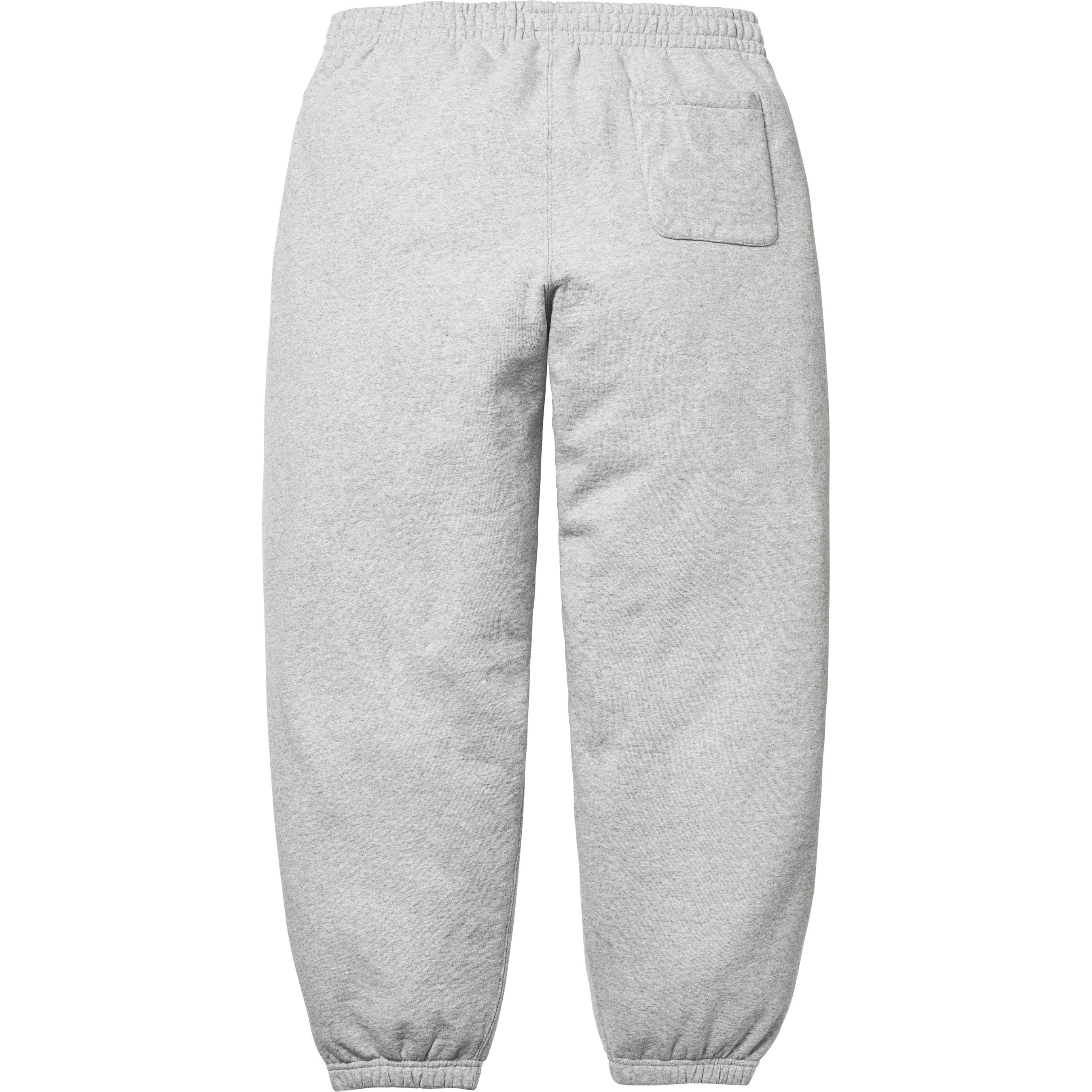 SUPREME SATIN APPLIQUÉ SWEATPANT HEATHER GREY | Supreme | KershKicks