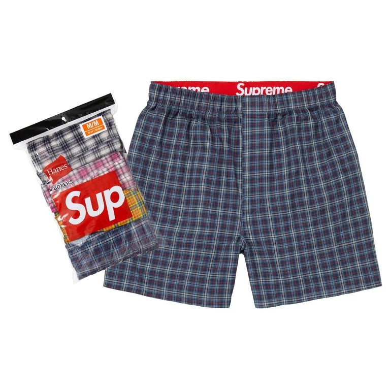 Supreme Hanes  Plaid Boxers (4 Pack)