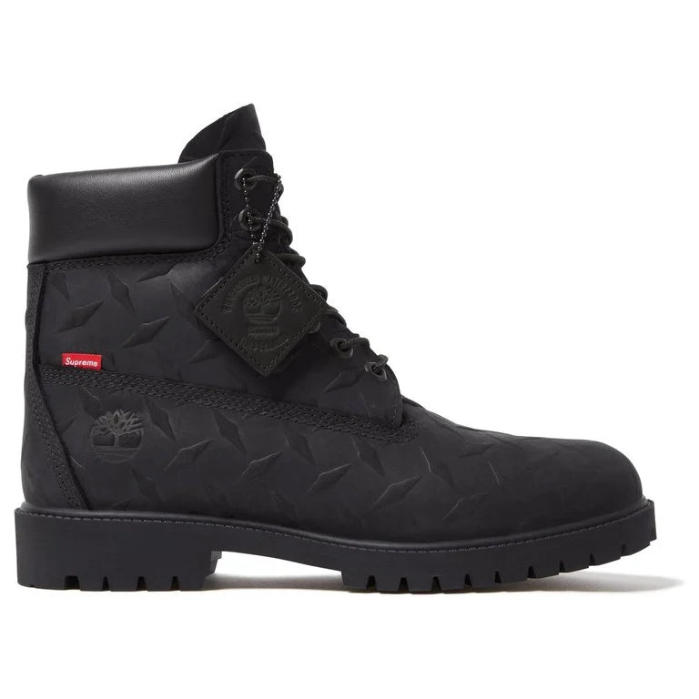 Supreme Timberland Diamond Plate 6 Premium Waterproof Boot Black