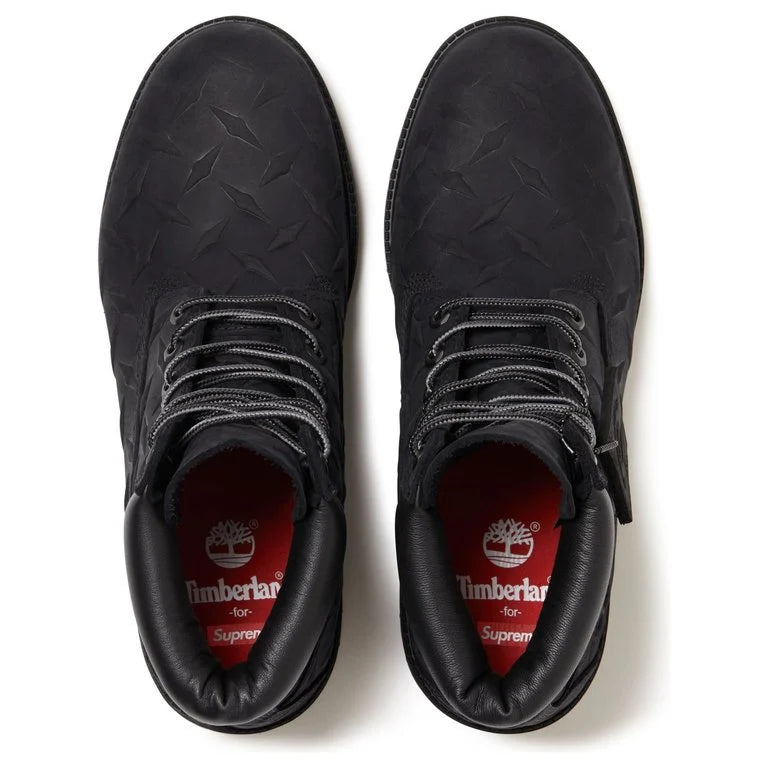 Supreme Timberland Diamond Plate 6 Premium Waterproof Boot Black