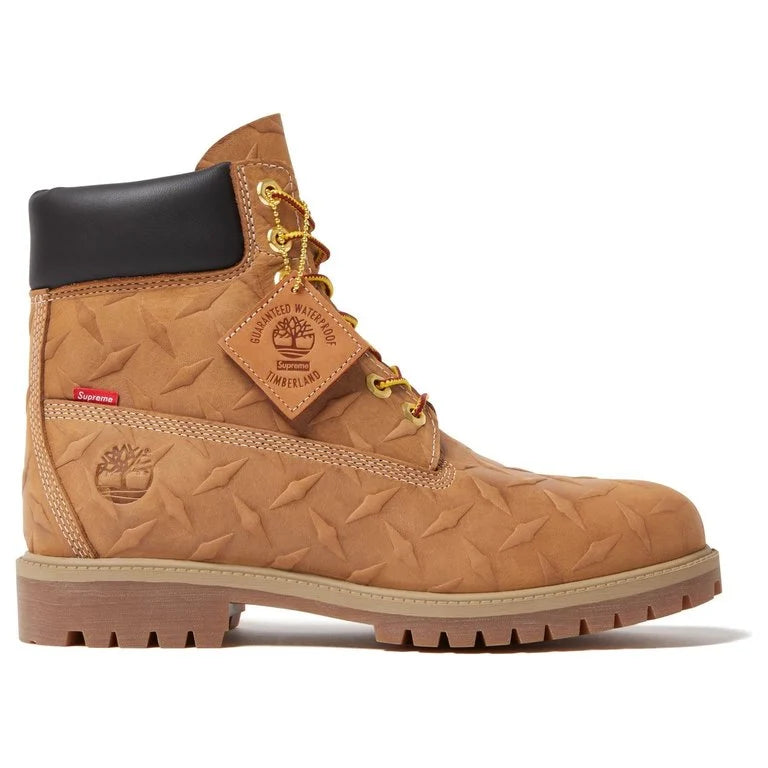 Supreme Timberland Diamond Plate 6 Premium Waterproof Boot Wheat