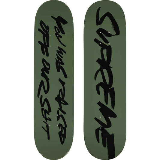 Supreme Futura Skateboard Olive by Supreme in . Available at KershKicks for £110.00. A must-have for fans of Supreme looking to elevate their style with this Skateboard.