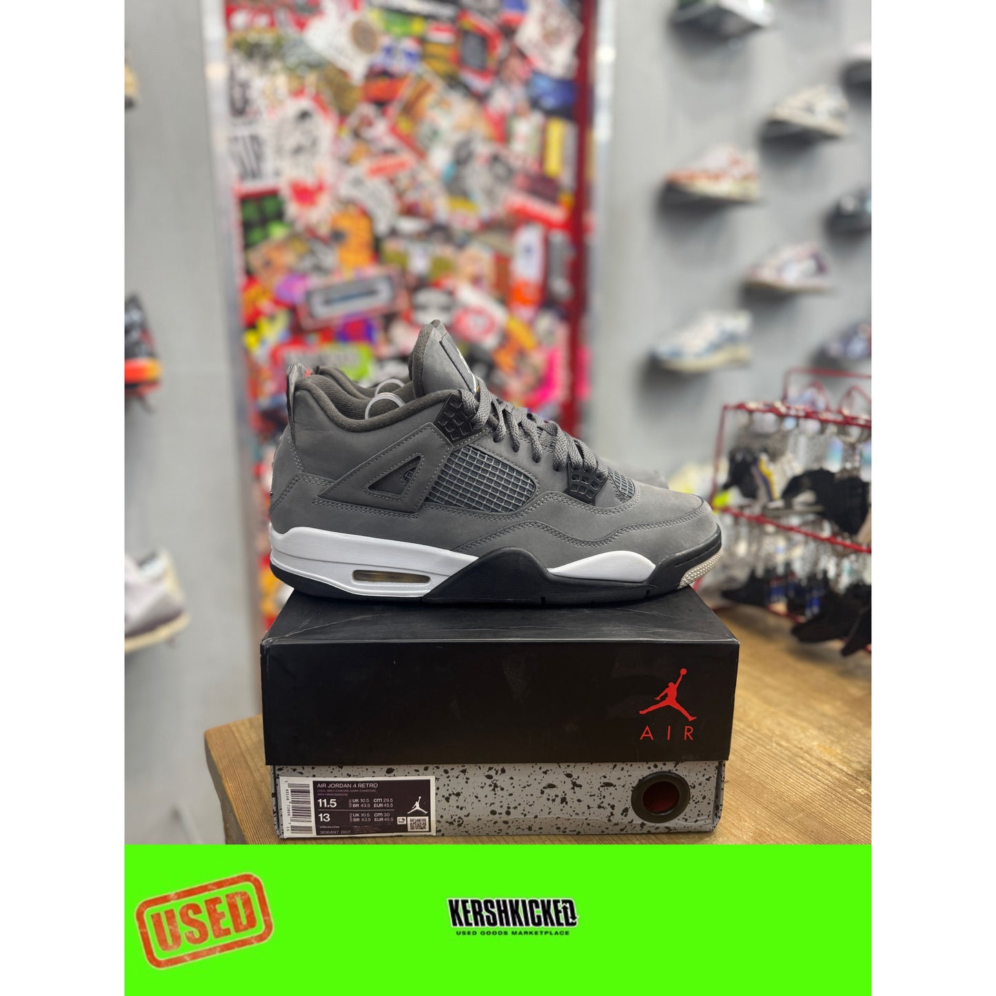 Jordan 4 Retro Cool Grey UK 10.5