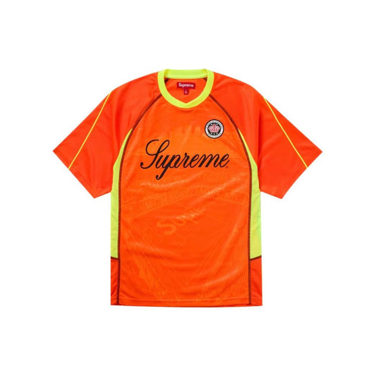 Supreme Jacquard Soccer Jersey Orange by Supreme in Uncategorized. Available at KershKicks for £175.00. A must-have for fans of Supreme looking to elevate their style with this T-Shirt.