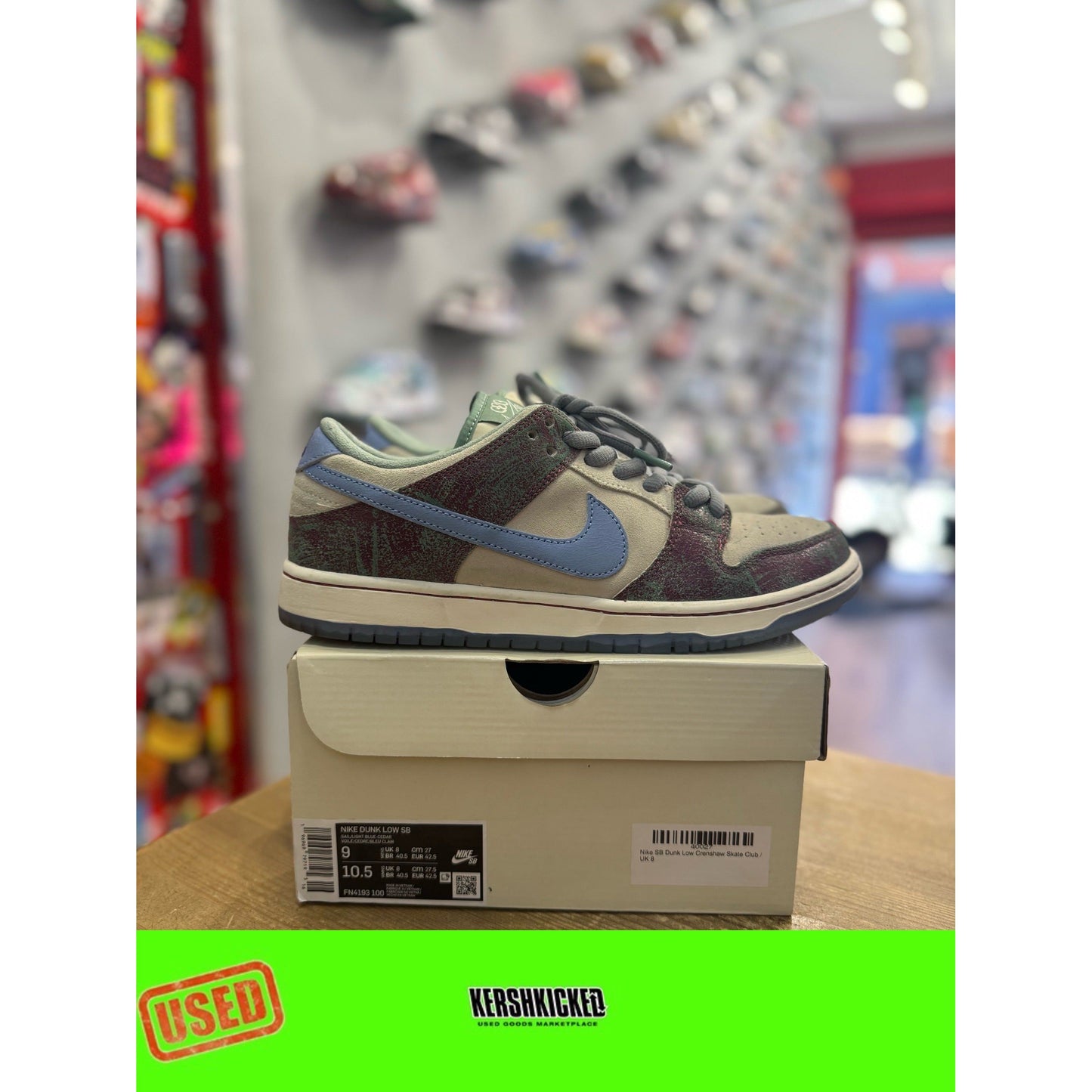 Nike SB Dunk Low Crenshaw Skate Club UK 8