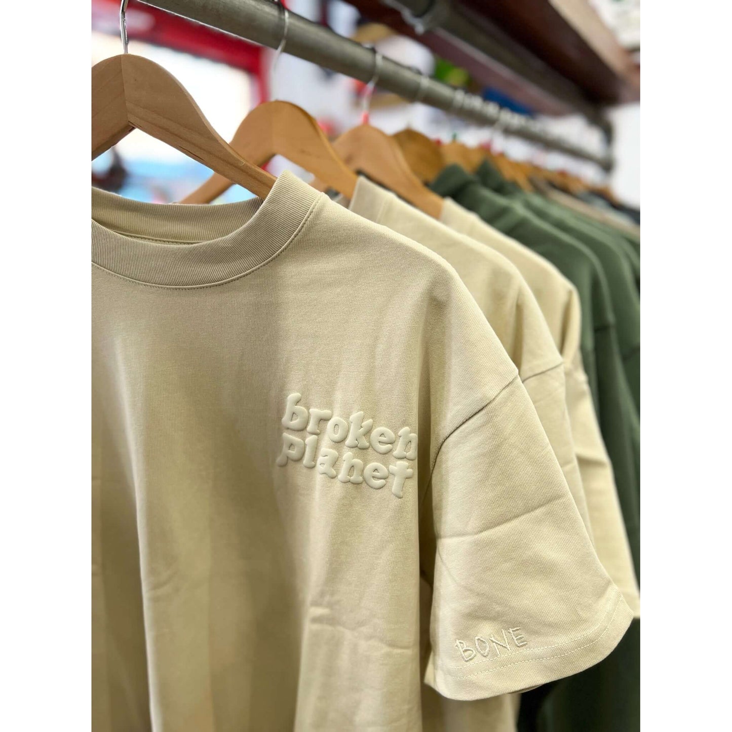 Broken Planet Market Basics T-Shirt Bone White by Broken Planet Market in Clothing. Available at KershKicks for £70.00. A must-have for fans of Broken Planet Market looking to elevate their style with this T-Shirt.