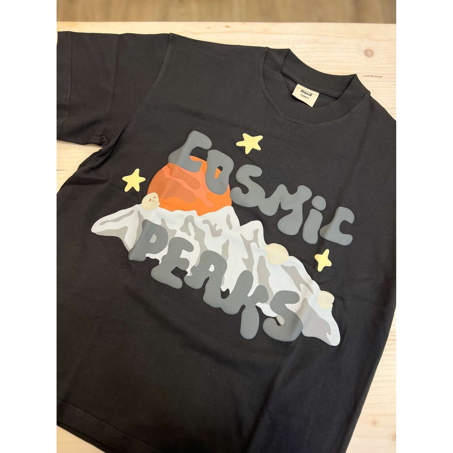 Broken Planet Market Cosmic Peaks T-Shirt Soot Black by Broken Planet Market in Clothing. Available at KershKicks for £95.00. A must-have for fans of Broken Planet Market looking to elevate their style with this T-Shirt.