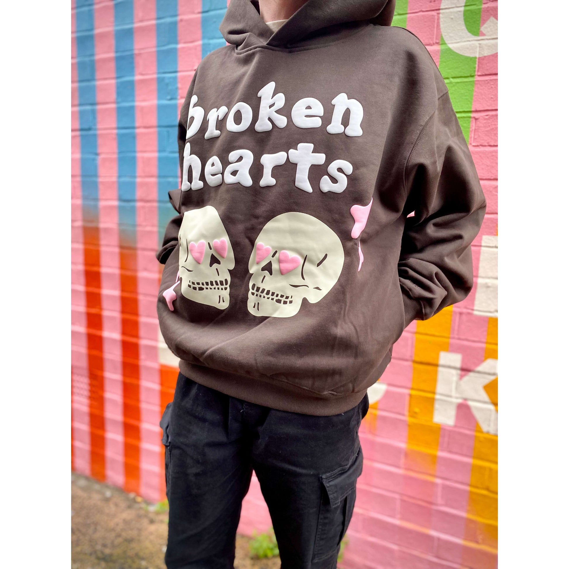 Broken Planet Market Broken Hearts Hoodie Brown by Broken Planet Market in Clothing. Available at KershKicks for £250.00. A must-have for fans of Broken Planet Market looking to elevate their style with this Hoodie.